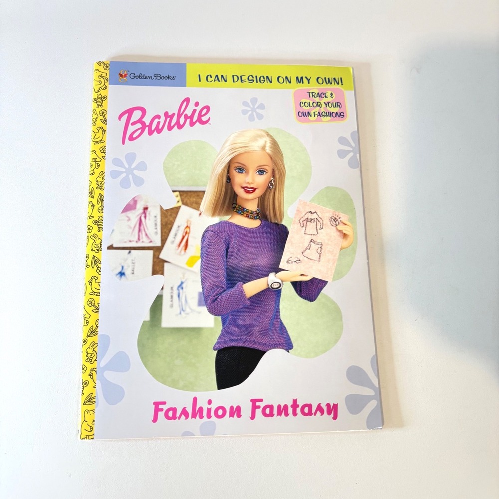 Vintage Barbie Fashion Fantasy Golden Books Coloring Activity Book 10484-00
